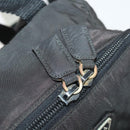 PRADA Backpack Nylon Black Silver Auth YKZ299-10