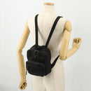 PRADA Backpack Nylon Black Silver Auth YKZ299-25