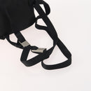 PRADA Backpack Nylon Black Silver Auth YKZ299-8