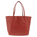 LOEWE Anagram Tote Bag Leather Red Silver Auth YKZ302-13