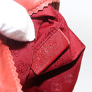 LOEWE Anagram Tote Bag Leather Red Silver Auth YKZ302-12