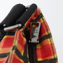 PRADA Shoulder Bag Coated Canvas Red Silver Auth YKZ305A-16