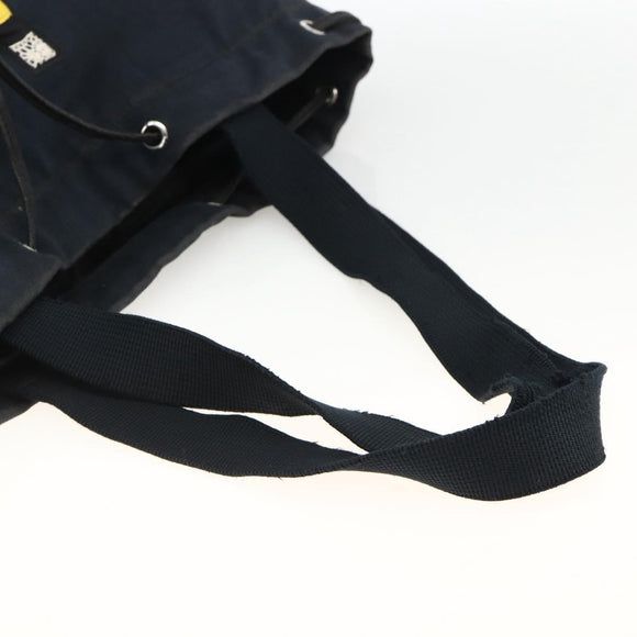SAINT LAURENT Kahala Tote Bag Canvas Navy Auth YKZ306