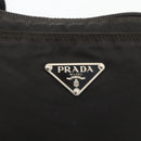 PRADA Shoulder Bag Nylon Black Silver Auth YKZ307-18