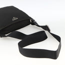 PRADA Shoulder Bag Nylon Black Silver Auth YKZ307-7