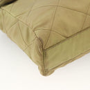 PRADA Chain Shoulder Bag Nylon Green Gold Auth YKZ308-14