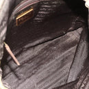 PRADA Chain Shoulder Bag Nylon Green Gold Auth YKZ308-11