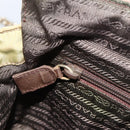 PRADA Chain Shoulder Bag Nylon Green Gold Auth YKZ308-21
