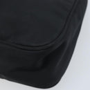 PRADA Hand Pouch Bag Nylon Black Silver Auth YKZ309-9