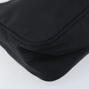 PRADA Hand Pouch Bag Nylon Black Silver Auth YKZ309-14