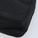 PRADA Hand Pouch Bag Nylon Black Silver Auth YKZ309-15