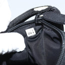 PRADA Hand Pouch Bag Nylon Black Silver Auth YKZ309-12