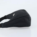 PRADA Hand Pouch Bag Nylon Black Silver Auth YKZ309-4