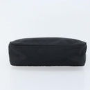 PRADA Hand Pouch Bag Nylon Black Silver Auth YKZ309-5