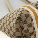 GUCCI GG Canvas Sherry Line Tote Bag Beige Gold 137396 Auth YKZ311-14
