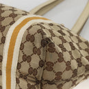 GUCCI GG Canvas Sherry Line Tote Bag Beige Gold 137396 Auth YKZ311-15
