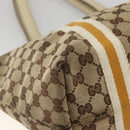 GUCCI GG Canvas Sherry Line Tote Bag Beige Gold 137396 Auth YKZ311-16