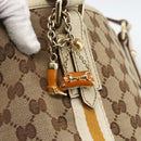 GUCCI GG Canvas Sherry Line Tote Bag Beige Gold 137396 Auth YKZ311-10