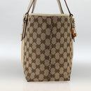 GUCCI GG Canvas Sherry Line Tote Bag Beige Gold 137396 Auth YKZ311-3