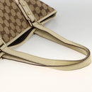 GUCCI GG Canvas Sherry Line Tote Bag Beige Gold 137396 Auth YKZ311-7
