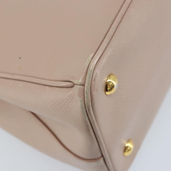 PRADA Galleria Hand Bag Safiano leather 2way Pink Gold Auth YKZ312