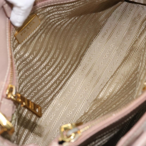 PRADA Galleria Hand Bag Safiano leather 2way Pink Gold Auth YKZ312