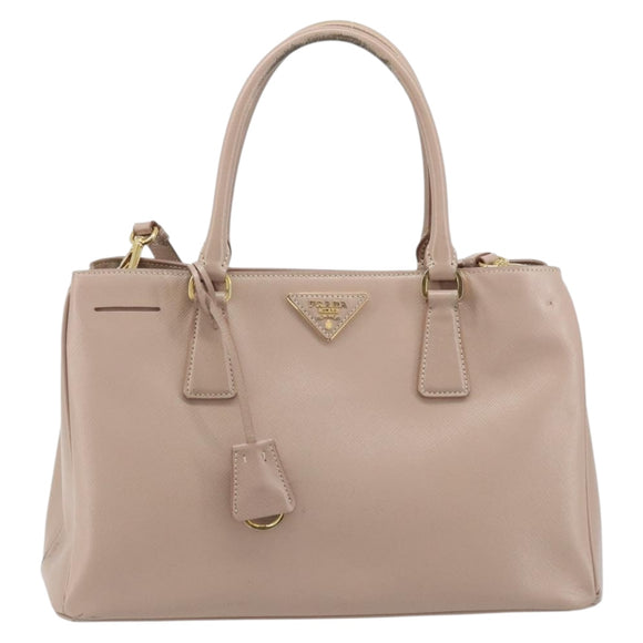 PRADA Galleria Hand Bag Safiano leather 2way Pink Gold Auth YKZ312