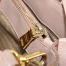 PRADA Galleria Hand Bag Safiano leather 2way Pink Gold Auth YKZ312-26