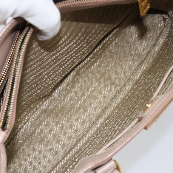 PRADA Galleria Hand Bag Safiano leather 2way Pink Gold Auth YKZ312