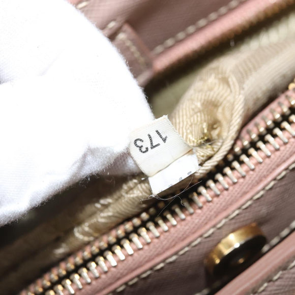 PRADA Galleria Hand Bag Safiano leather 2way Pink Gold Auth YKZ312