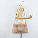 PRADA Galleria Hand Bag Safiano leather 2way Pink Gold Auth YKZ312-29