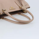 PRADA Galleria Hand Bag Safiano leather 2way Pink Gold Auth YKZ312-7