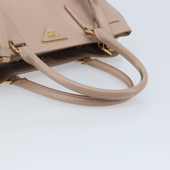 PRADA Galleria Hand Bag Safiano leather 2way Pink Gold Auth YKZ312
