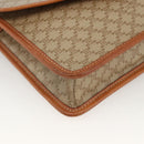 CELINE Macadam Canvas Shoulder Bag PVC Beige Gold Auth YKZ313A-14