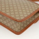 CELINE Macadam Canvas Shoulder Bag PVC Beige Gold Auth YKZ313A-15