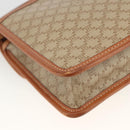 CELINE Macadam Canvas Shoulder Bag PVC Beige Gold Auth YKZ313A-16