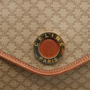 CELINE Macadam Canvas Shoulder Bag PVC Beige Gold Auth YKZ313A-17