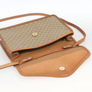 CELINE Macadam Canvas Shoulder Bag PVC Beige Gold Auth YKZ313A-18