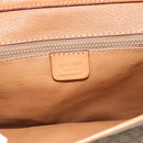 CELINE Macadam Canvas Shoulder Bag PVC Beige Gold Auth YKZ313A-19