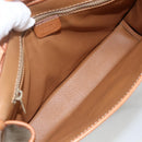 CELINE Macadam Canvas Shoulder Bag PVC Beige Gold Auth YKZ313A-10