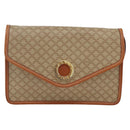 CELINE Macadam Canvas Shoulder Bag PVC Beige Gold Auth YKZ313A-13