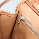 CELINE Macadam Canvas Shoulder Bag PVC Beige Gold Auth YKZ313A-22