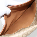 CELINE Macadam Canvas Shoulder Bag PVC Beige Gold Auth YKZ313A-23