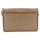CELINE Macadam Canvas Shoulder Bag PVC Beige Gold Auth YKZ313A-2