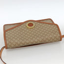 CELINE Macadam Canvas Shoulder Bag PVC Beige Gold Auth YKZ313A-6