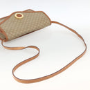 CELINE Macadam Canvas Shoulder Bag PVC Beige Gold Auth YKZ313A-7