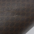 CELINE Macadam Canvas Hand Bag PVC Leather Brown Gold Auth YKZ329-10