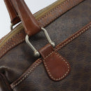 CELINE Macadam Canvas Hand Bag PVC Leather Brown Gold Auth YKZ329-18