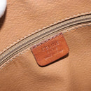 CELINE Macadam Canvas Hand Bag PVC Leather Brown Gold Auth YKZ329-20