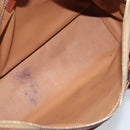 CELINE Macadam Canvas Hand Bag PVC Leather Brown Gold Auth YKZ329-11